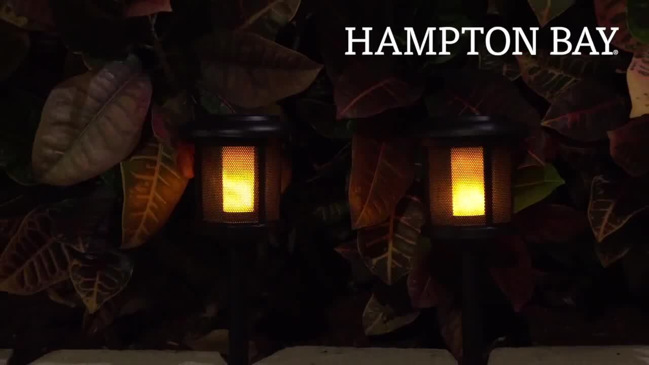 Hampton Bay Ambrose Low Voltage 2.4 Lumens Black Integrated LED