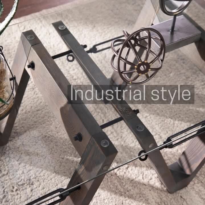 SEI FURNITURE 42.5 in. Metal Rectangular Distressed Black Rustic Terrarium  Glass Display Coffee Table CK8860 - The Home Depot