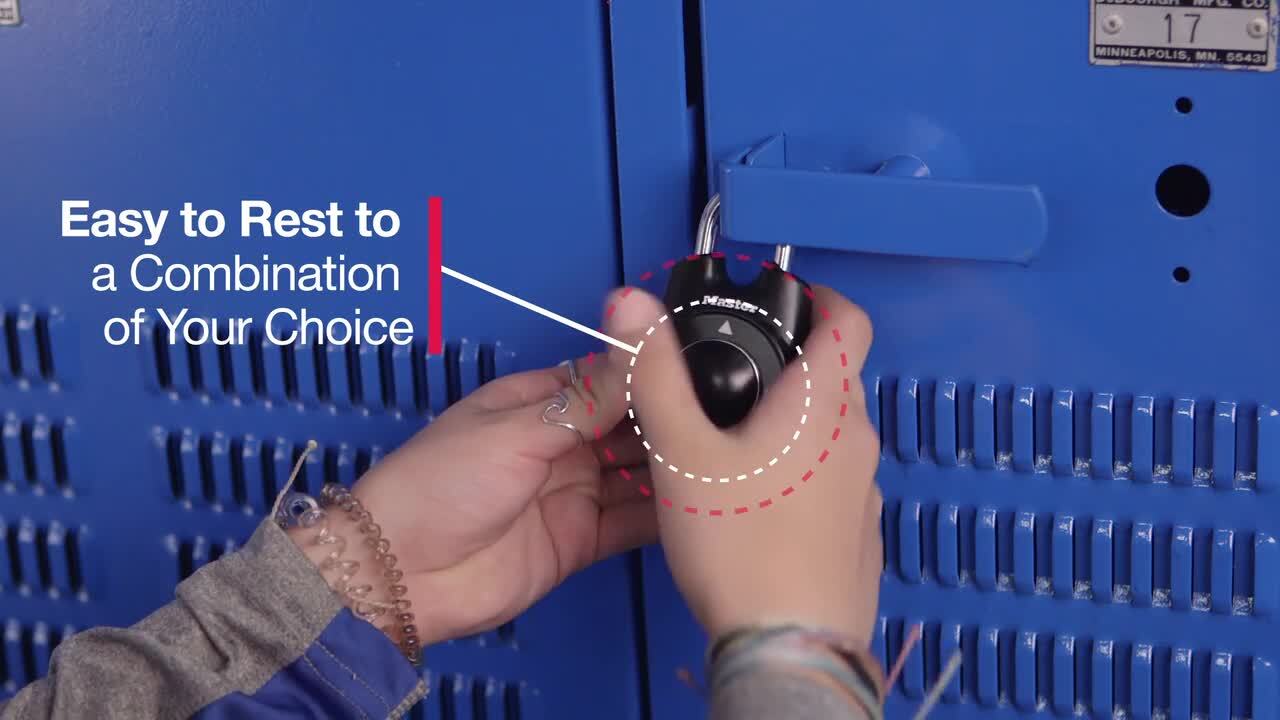 Master Lock Combination Locker Lock, Resettable Directional Dial
