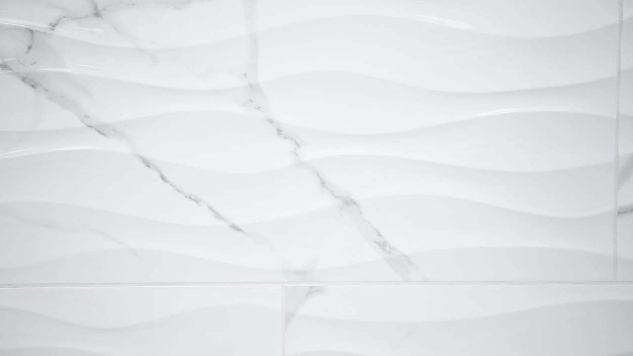 MSI Dymo Statuary Stripe White 12 in. x 24 in. Glossy Ceramic 3D Patterned Wall Tile (960 sq. ft./Pallet)
