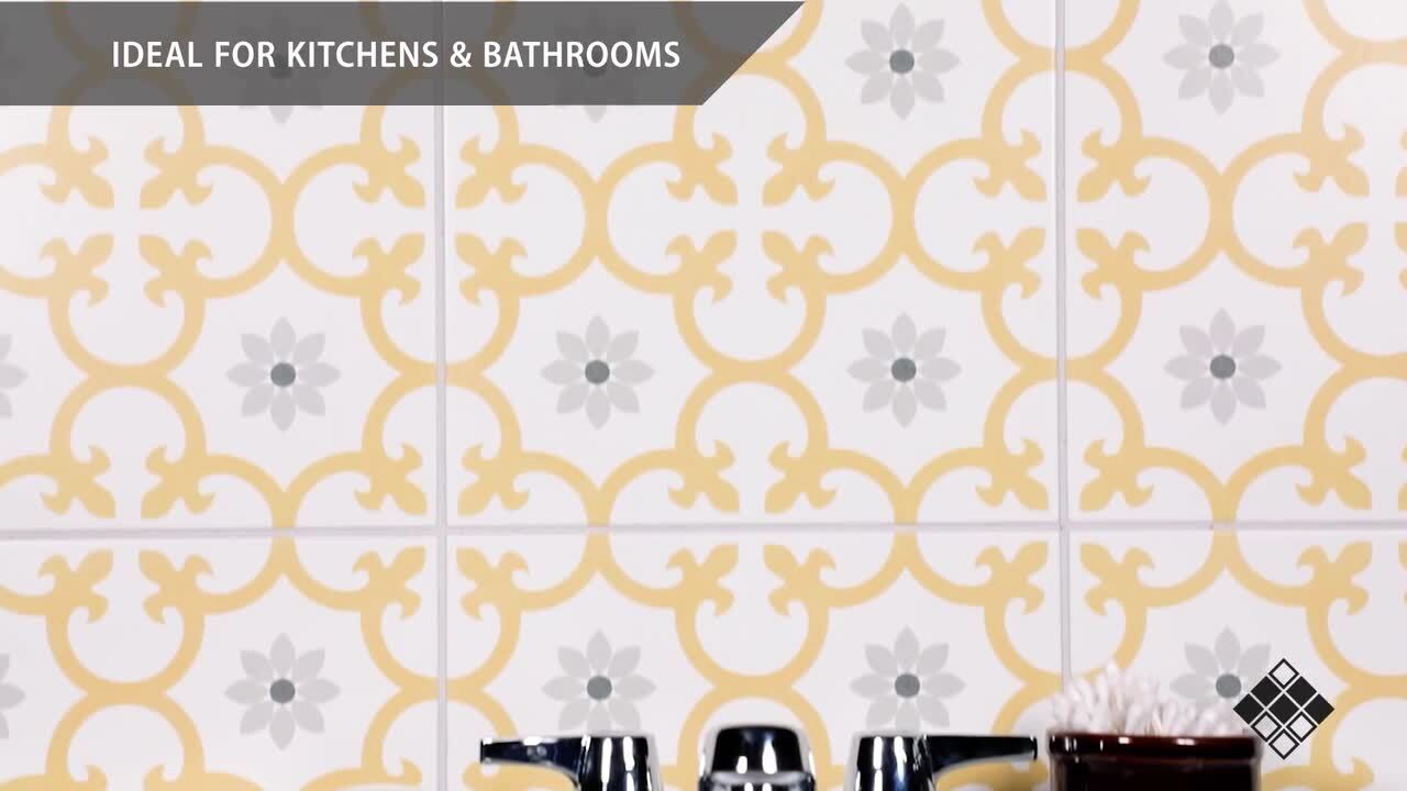 Merola Tile Daria Dandelion 9-3/4 in. x 9-3/4 in. Porcelain Floor