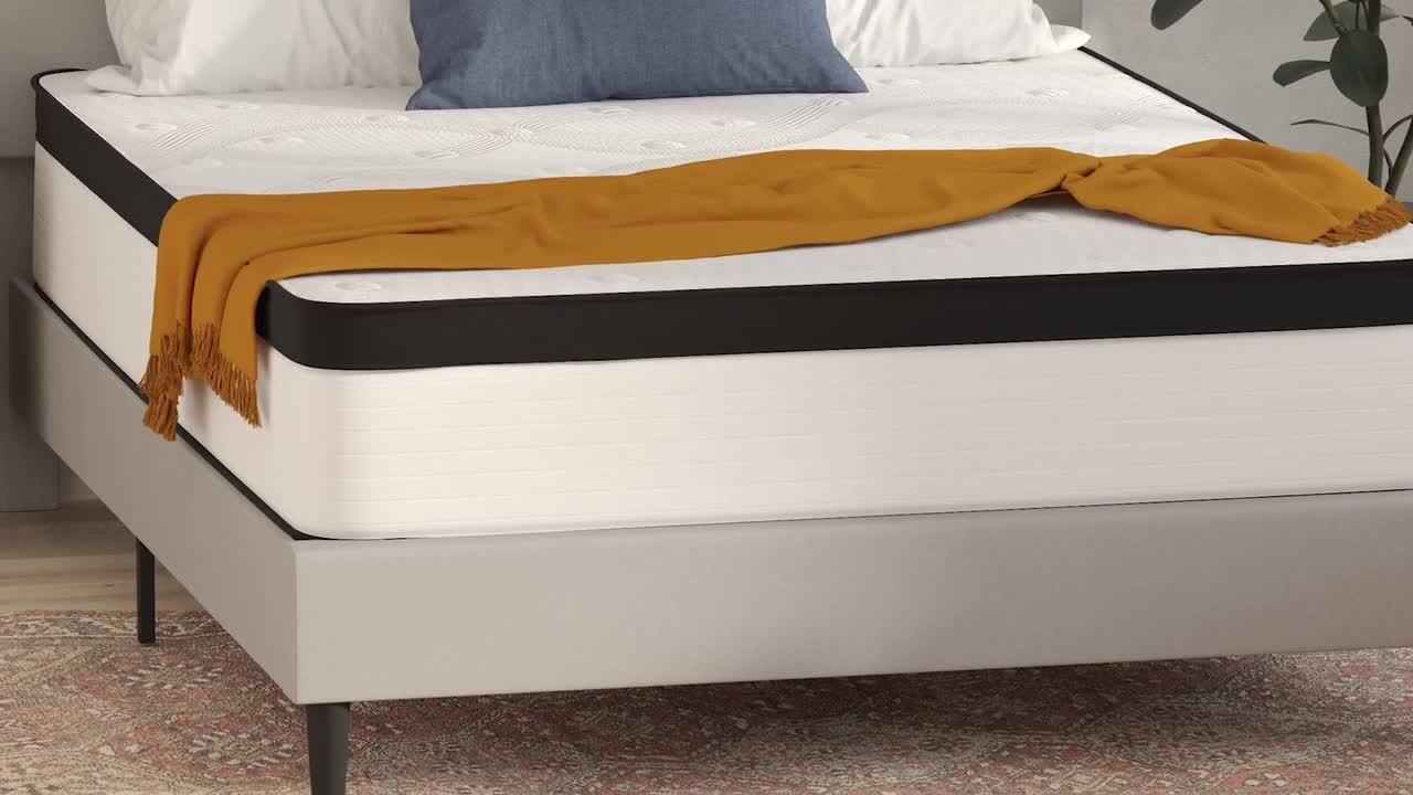 Carnegy Avenue Capri Full Comfortable Sleep 12 in. Extra Firm Hybrid Pocket Spring Mattress in a Box CGA CL 509283 WH HD
