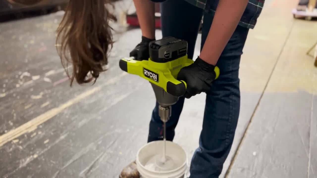 Cordless mud mixer online drill