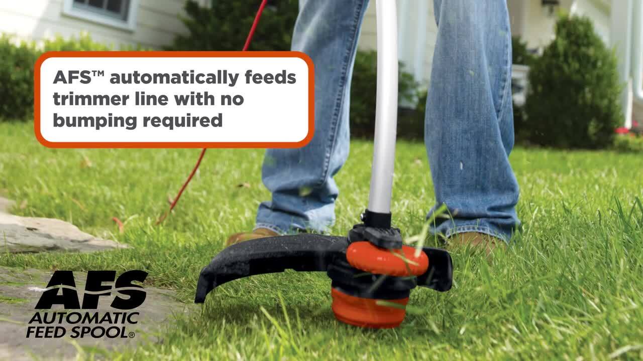 14 in. 7.5 AMP Corded Electric Curved Shaft 0.080 in. Single Line 2 in 1 String Trimmer Lawn Edger with Automatic Feed