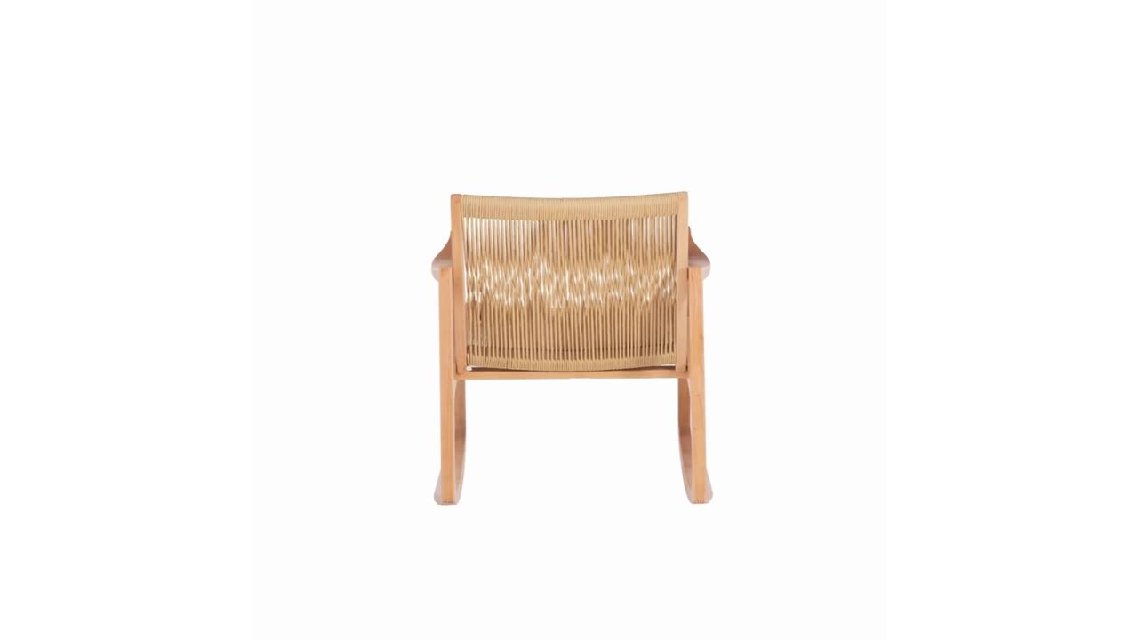 Gannette Natural Woven Rocking Chair