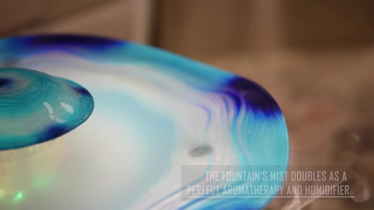 XBRAND 8 in. H Tabletop Mist Fountain with 12 Color-Changing XBRAND 8 in. H Tabletop Mist Fountain with 12 Color-Changing