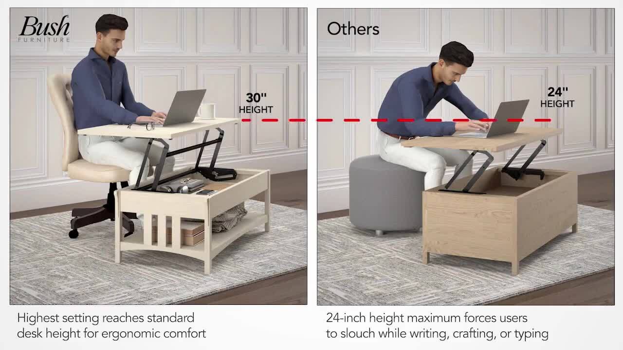 Bush furniture salinas computer desk with hutch discount