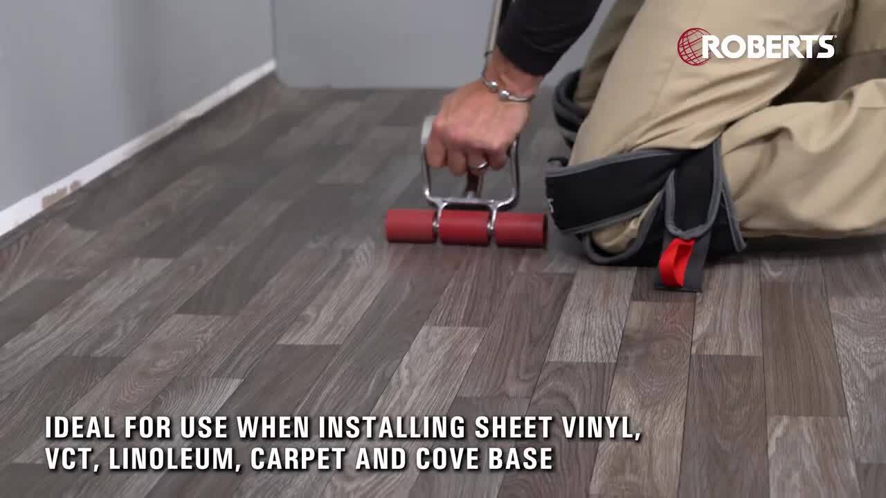 Extendable Heavy Duty Floor and Wall Roller for Laminate, LVP, Veneer,  Linoleum, Carpet, Tile and Wall Coverings 7-1/2 Wide with a 17 inch Handle  That