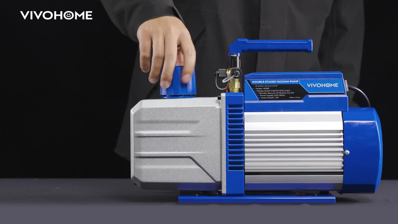 VIVOHOME 1 HP 9.6 CFM 2-Stage HVAC Vacuum Pump for R134a R12 R22