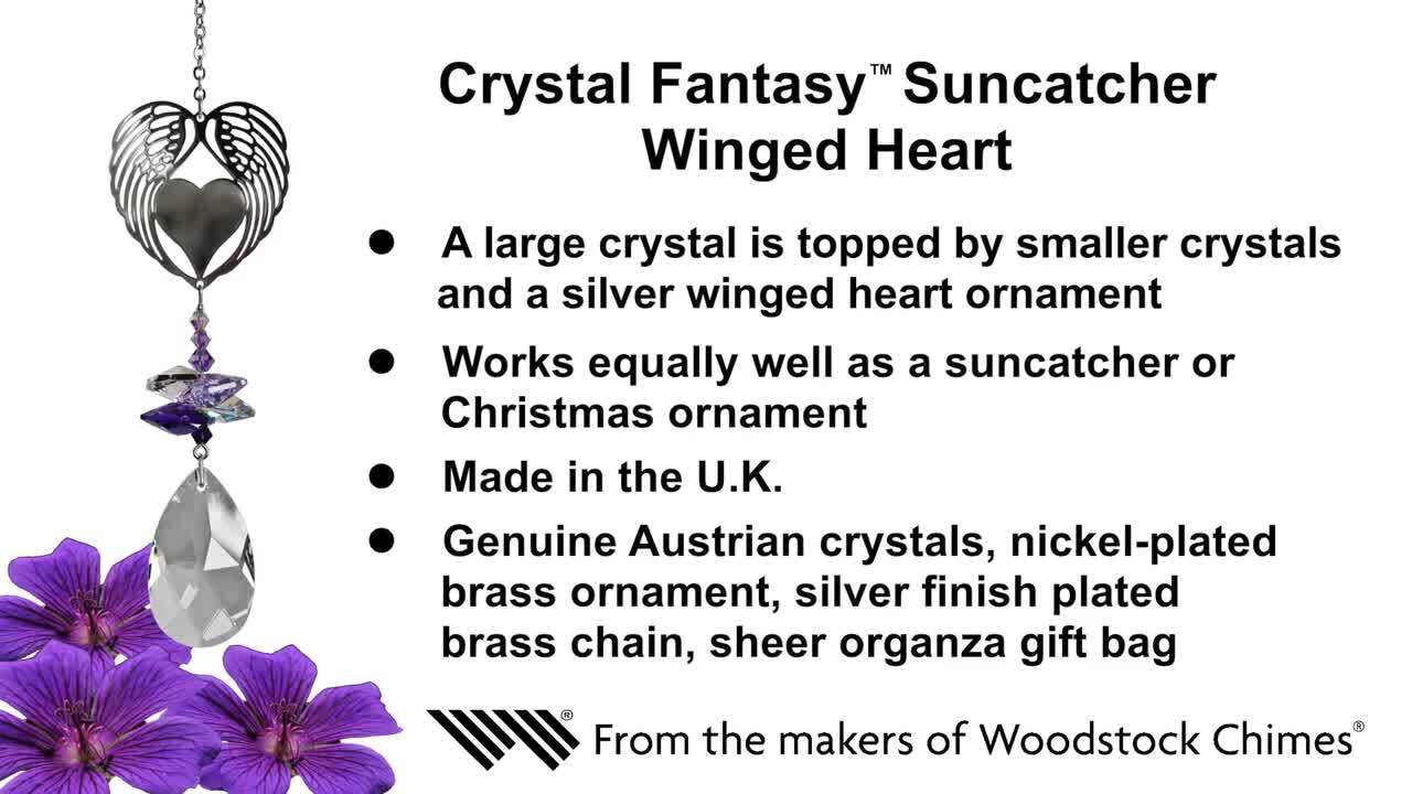 Winged Heart Crystal Suncatcher Winged Heart Crystal Suncatcher