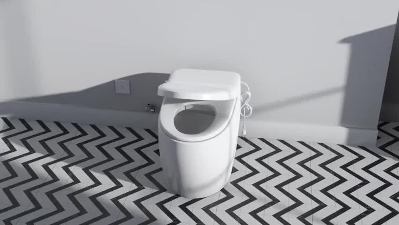 BENOLTI BN-6100S: Tankless Elongated Smart Bidet Toilet with Auto Flush & Heated Seat in White