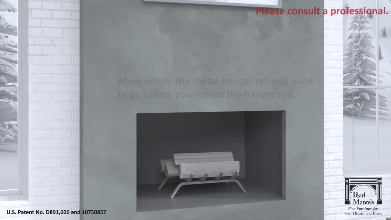 Pearl Mantels 4 ft. Little River Non-Combustible Cap-Shelf Mantel