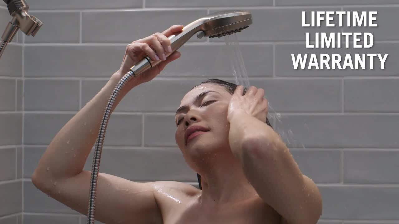 SureDock 7-Spray 5 in. Single Wall Mount Handheld H2Okinetic Shower Head in SpotShield Brushed Nickel SureDock 7-Spray 5 in. Single Wall Mount Handheld H2Okinetic Shower Head in SpotShield Brushed Nickel