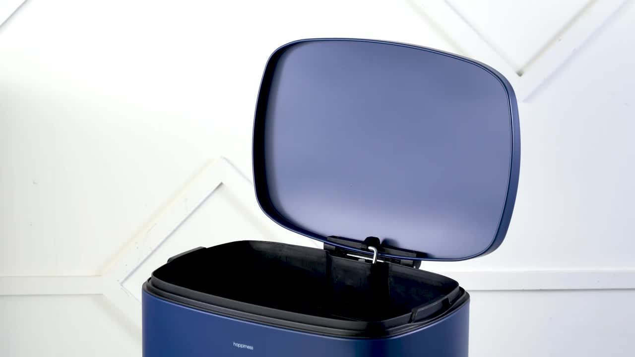 happimess Connor Rectangular 13-Gal. Trash Can with Soft-Close Lid