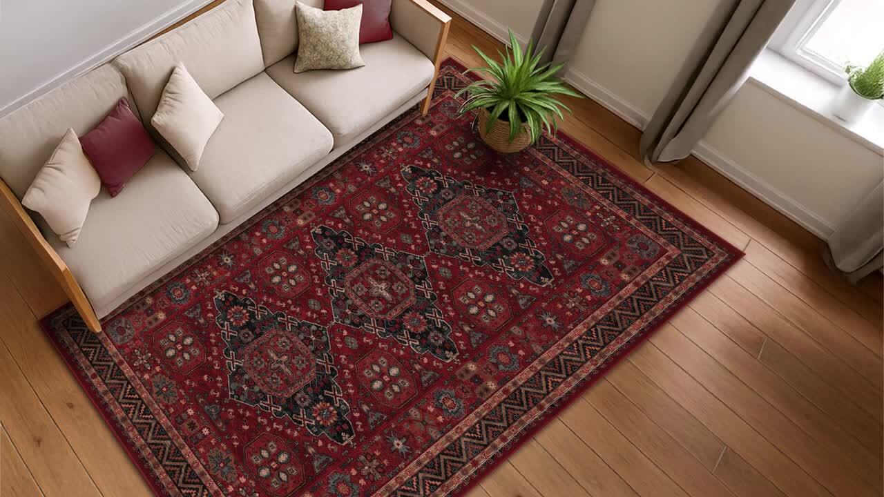 Couristan Old World Classics Kashkai Burgundy 8 ft. x 11 ft. Area