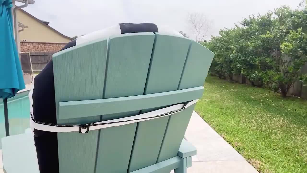 Pellebant 20 x 50 4-Piece Deep Seating Patio Outdoor Adirondack Chair Cushion in Navy Blue