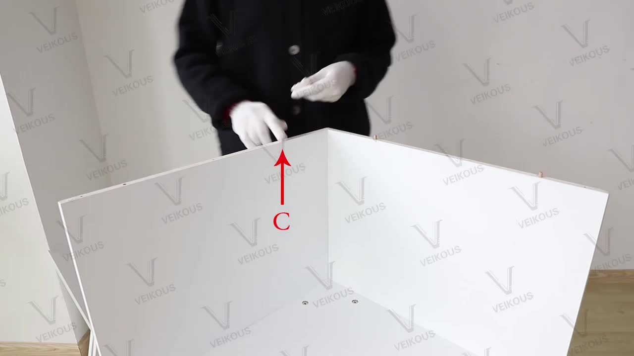 VEIKOUS 34 in. W x 25 in. D x 71 in. H Corner Linen Cabinet with