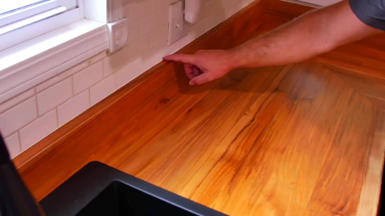 HARDWOOD REFLECTIONS 10 ft. L x 25 in. D Unfinished Alder Solid Wood Butcher Block Countertop With Eased Edge