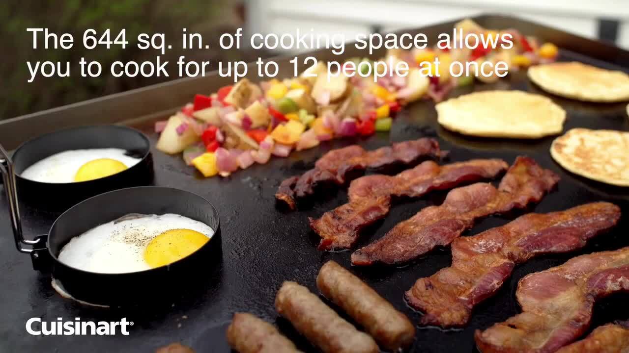 CUISINART OUTDOORS 28 in. 2-Burner Propane/Gas Griddle- Black CGG