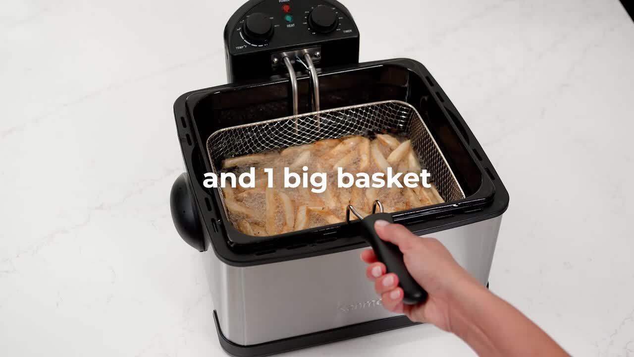 KENMORE 4.2 qt. Silver Immersion Deep Fryer with 3 baskets