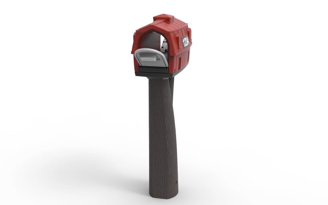 Rustic Barn Burnt Red / Espresso Post Mount Mailbox Rustic Barn Burnt Red / Espresso Post Mount Mailbox