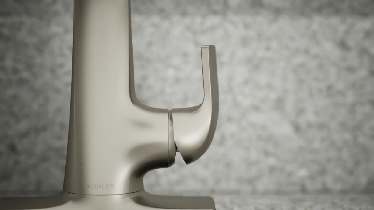 KOHLER Cursiva Single Handle Single Hole Bathroom Faucet in