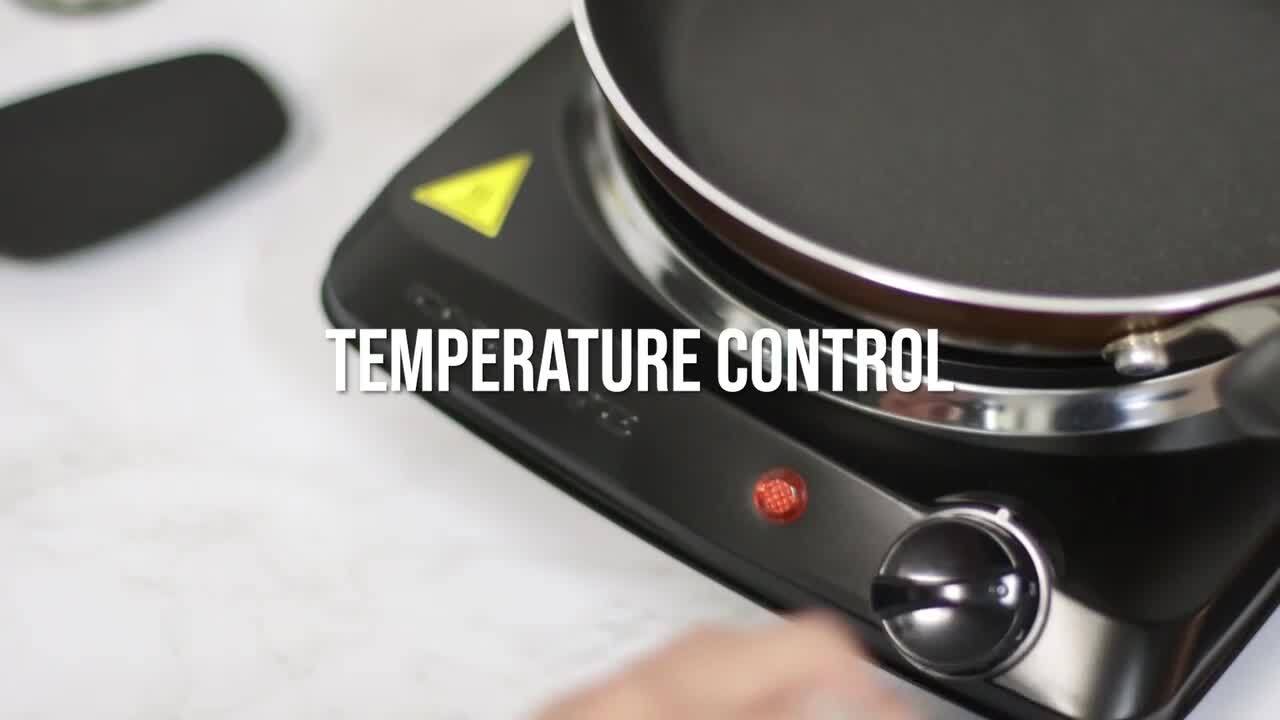 OVENTE Single Burner 7.25 in. Black Hot Plate BGS101B - The