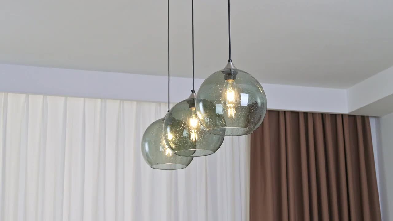 ZHLWIN Home Lighting ‎60-Watts 1 Light 9.84 in. Grey Green Glass