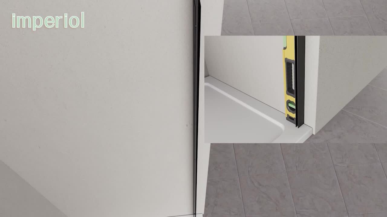 Staykiwi 24 to 25.37 in. W x 72 in. H Semi Frameless Pivot Shower Door in Chrome Finish with Clear Tempered Glass