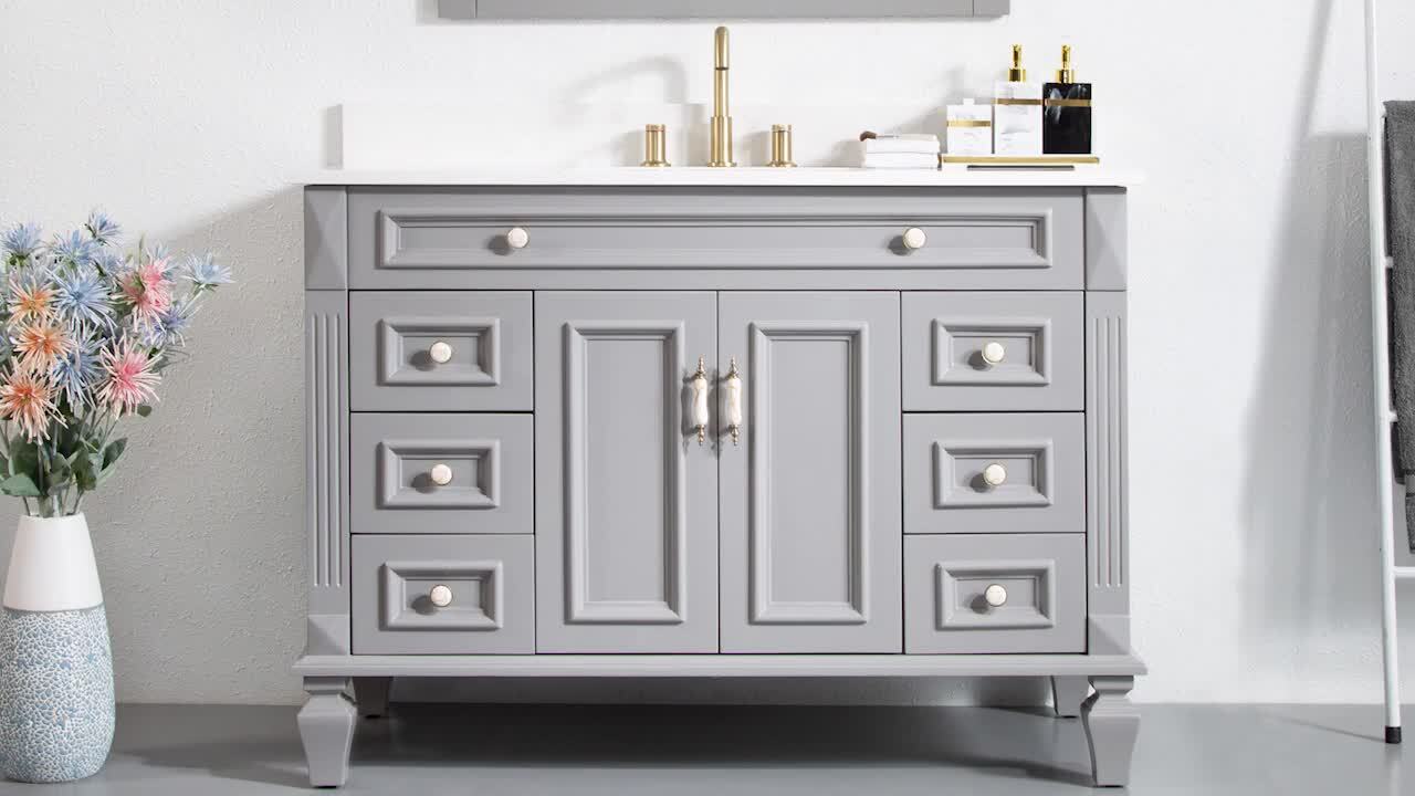 AKIRANAKA ホワイト ダブルブレスト ベスト サイズ2 WELLFOR Artwood 60 in. W x 22 in. D x 35 in. H Bath Vanity in