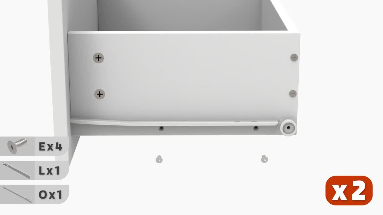 FUFU&GAGA 2-Drawer White Nightstands Side Table Bedside