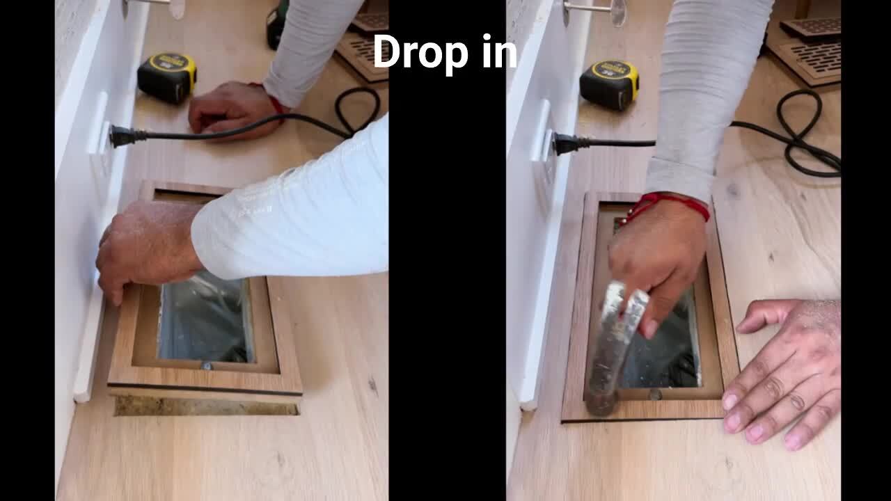STELLAR Hardwood Floor Register, Duct Opening 4X10 (Overall 7x13