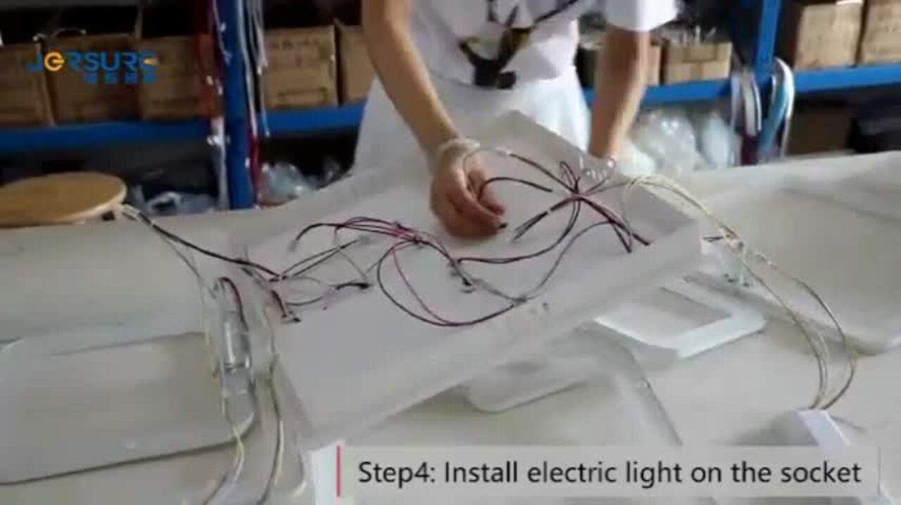 OUKANING 41.34 in. White Modern Flush Mount LED Ceiling Light with