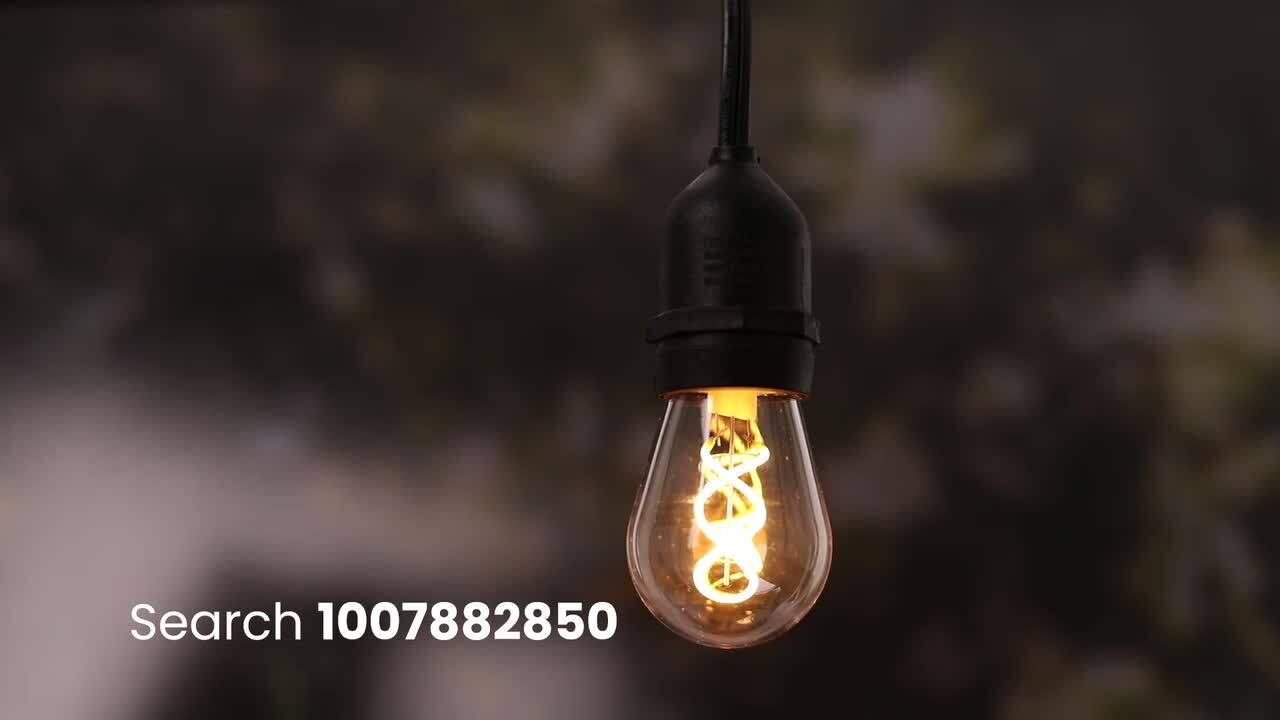 YANSUN 20-Watt Equivalent C7 Edison Blue LED Filament Light Bulb (4-Pack)