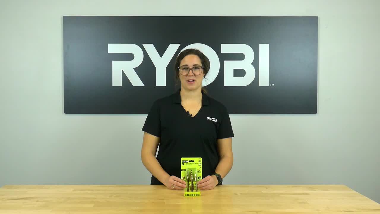 RYOBI Step Drill Bit Set (3-Pieces) A97301 - The Home Depot