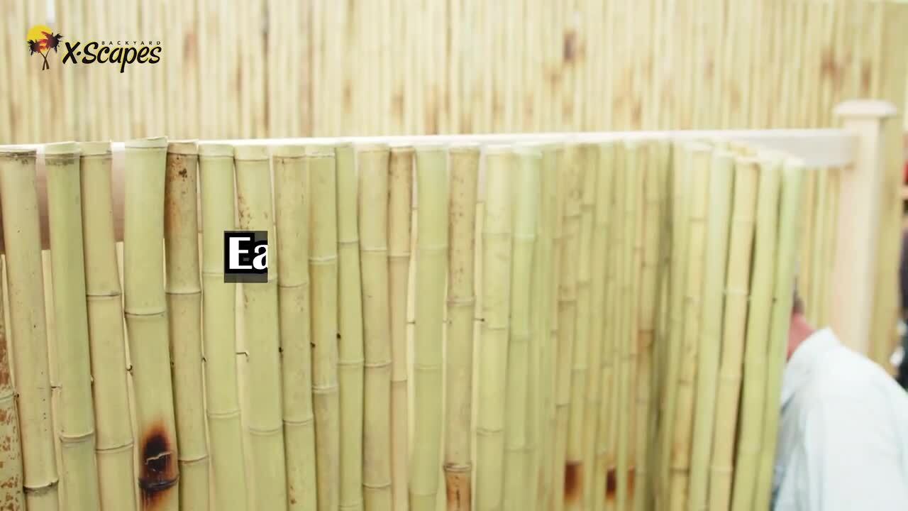 MGP 2.5 in. - 3 in. D x 60 in. L Natural Bamboo Half Round Fence Rail