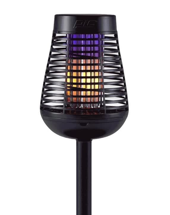 PIC Solar Bug Zapper Torch with Flaming LED 2 Pack 2PK DFST