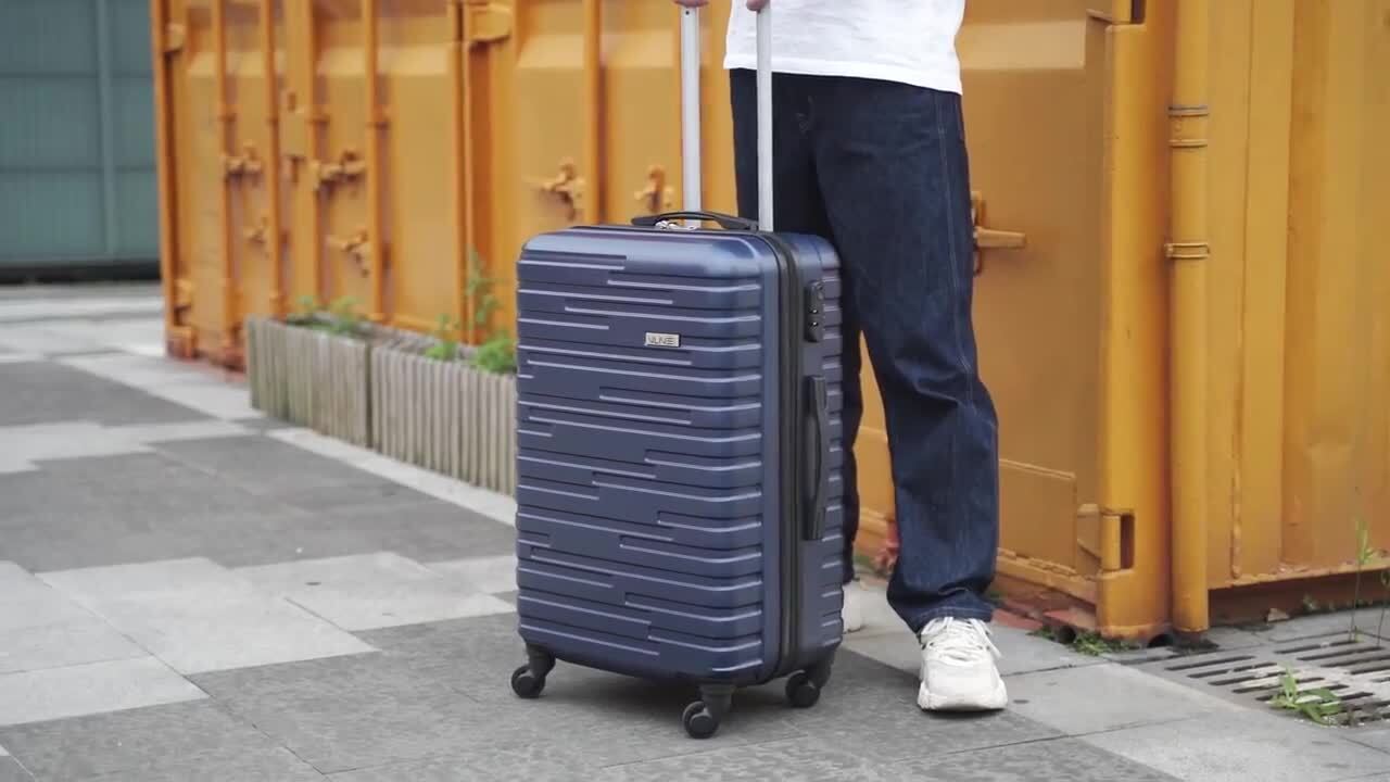VLIVE 3-Pieces Luggage Set HardShell Travel Suitcases with Lock and Spinner  Wheels Navy Blue TY91U0322-T02 - The Home Depot