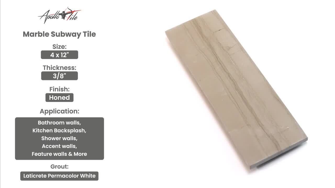American Olean Profiles 80-Pack Light Smoke 3-in x 6-in Glazed Ceramic Subway Wall Tile
