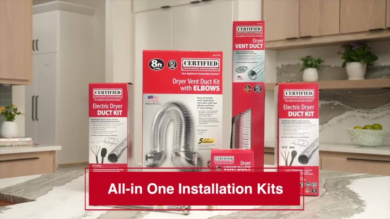 5 ft. Braided Stainless Steel Steam Dryer Installation Kit with Elbow