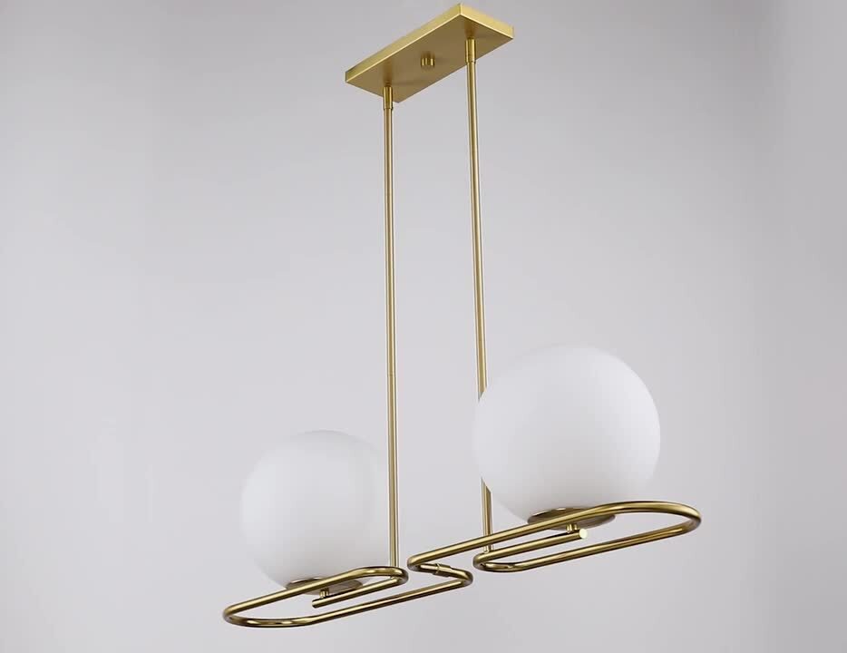 Designers Fountain Meridian Satin Bronze Mid-Century Kitchen Island Light
