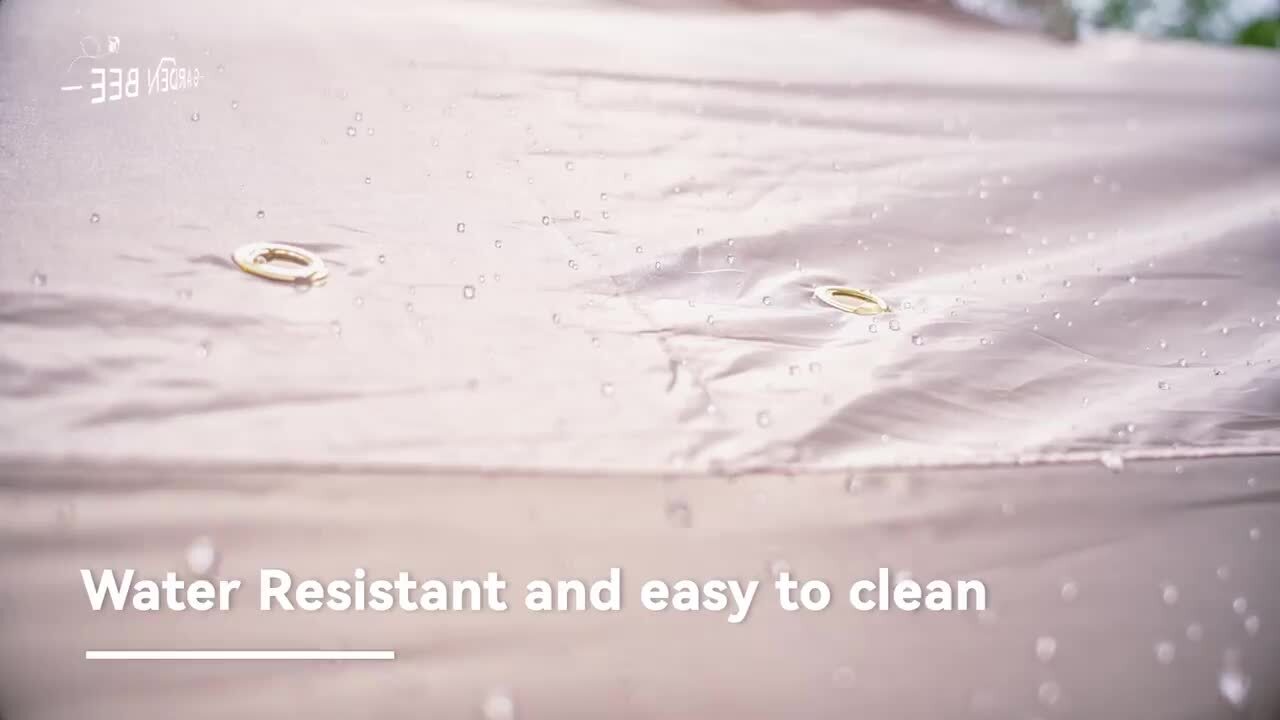 Gardenbee Beige Steel Portable Pop-Up Gazebo with Mosquito