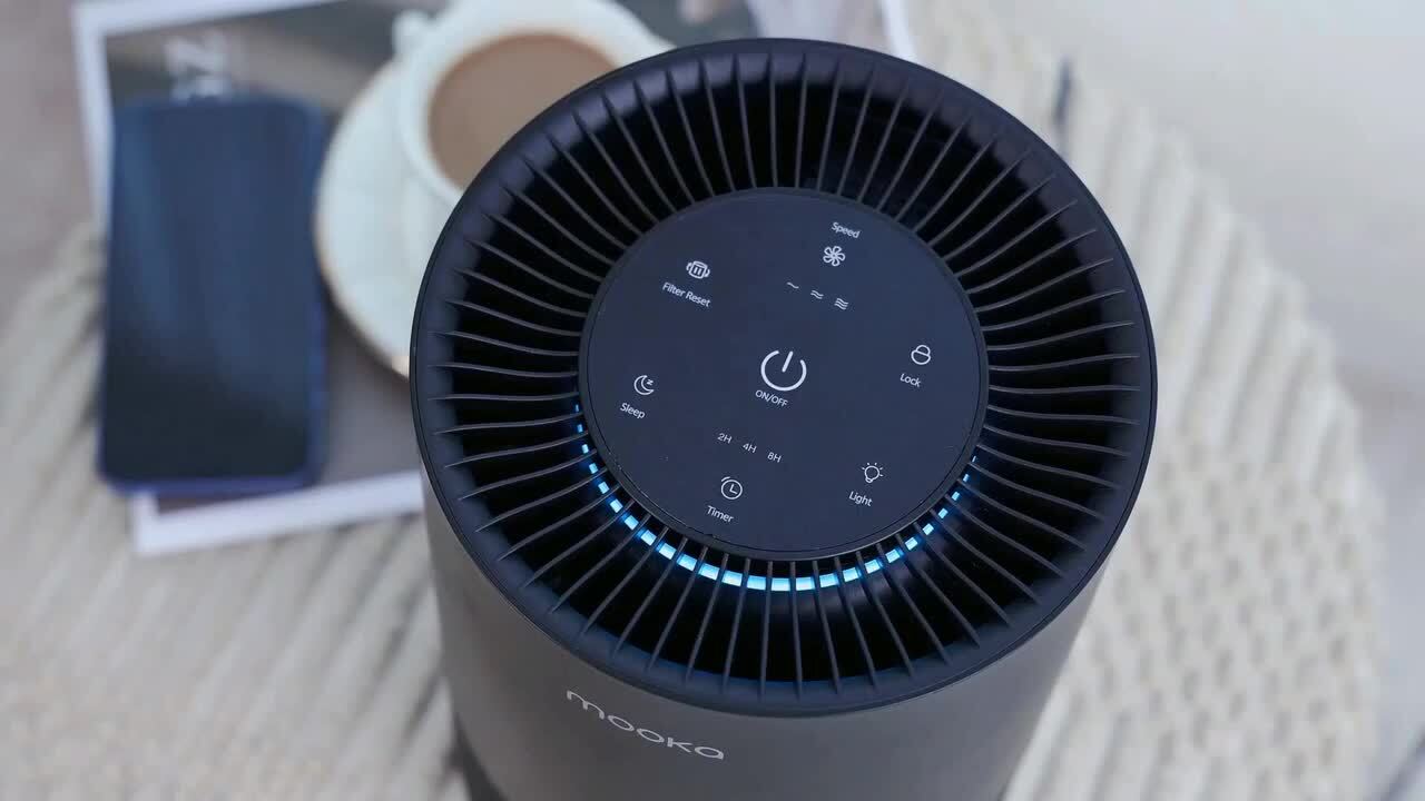 かばお君☆MURACO HEXA ULTRA 黒とポール2本セット Mooka 1300 sq. ft. HEPA Tower Air Purifiers for Home Large Room