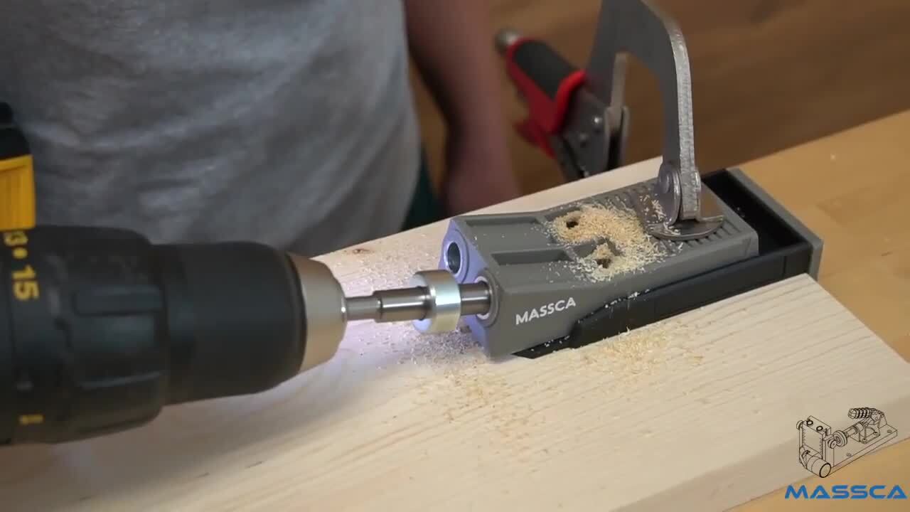 Twin Pocket Hole Jig Kit with Driver and Drill Bit Like Kreg EveryTool 