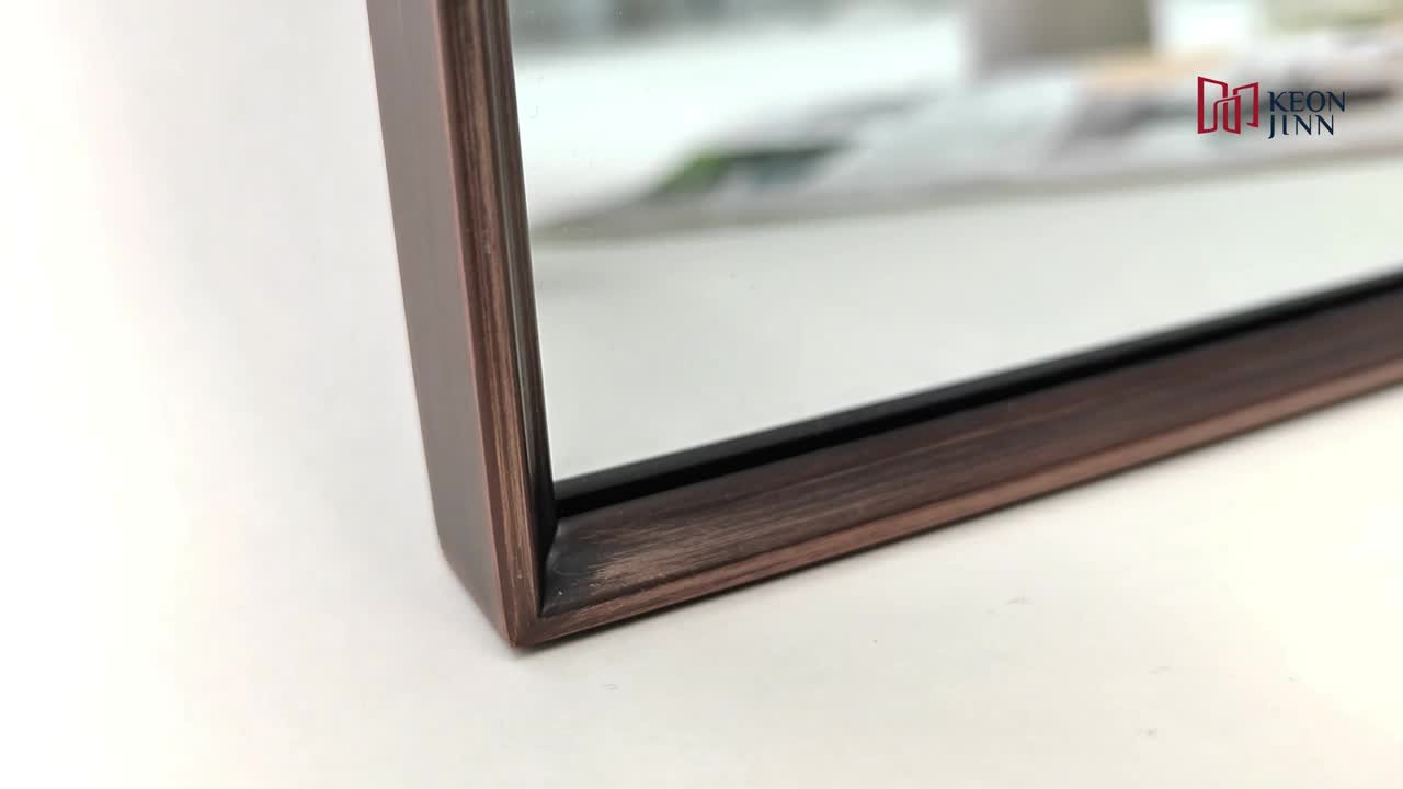 KeonJinn 24 in. W x 36 in. H Stainless Steel Retangular Framed