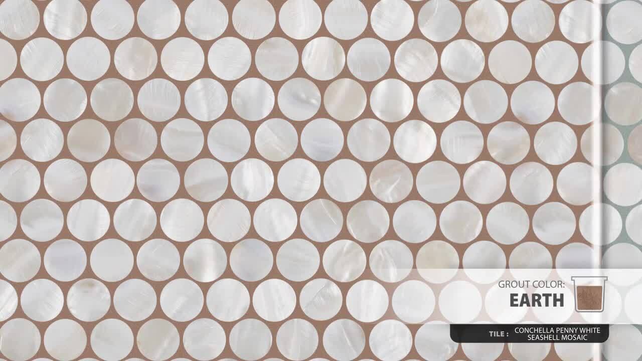 Merola Tile Conchella Subway Natural 12-1/4 in. x 12-1/2 in. x 2 mm Natural Seashell Mosaic Tile