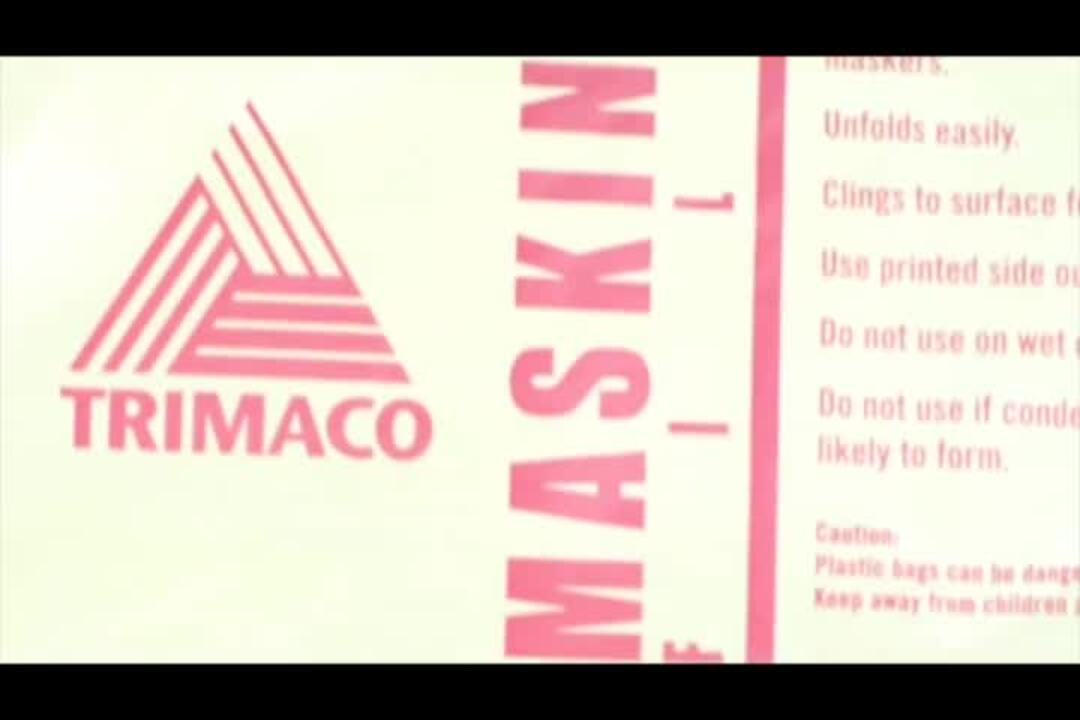 AutoMask Pre-Folded 72 X 90' Plastic Masking Film, 6 ft. X 7.5 ft.