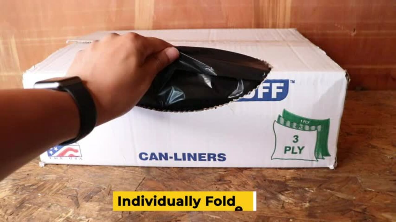 Aluf Plastics 55-60 Gallon Trash Bags - 1.7 MIL (eq) Black Trash