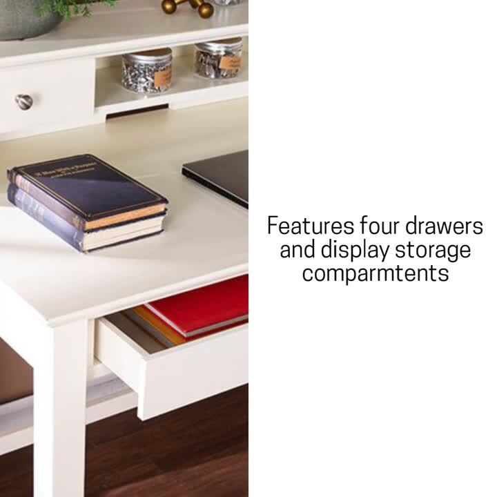 Home Decorators Collection Bradstone 47.80 in. White Writing Desk