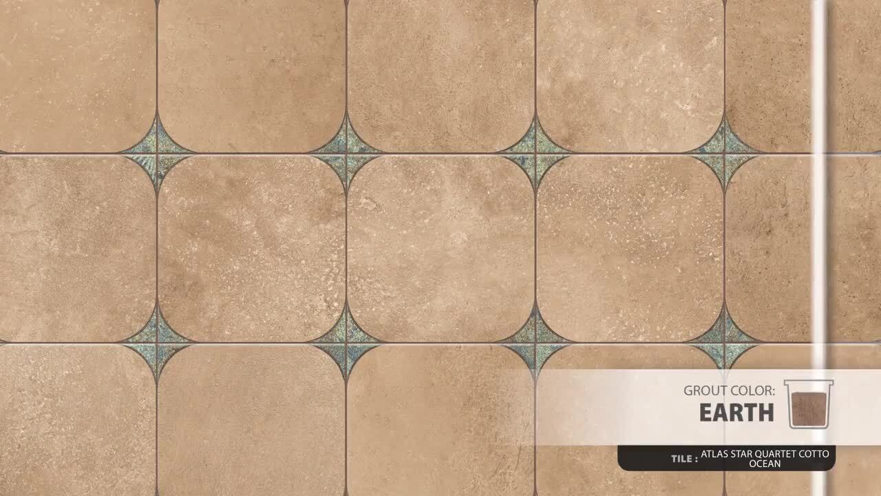 Merola Tile Atlas Star Quartet Cotto Ocean 10 in. x 10 in